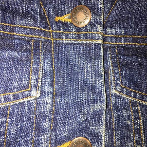 SOLD VTG Wrangler Sz L fleece jean denim vest - Picture 4 of 8